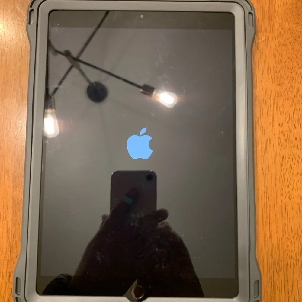 Apple iPad 7th Generation 10.2” with Gray Protective Case